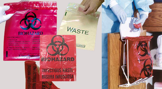 Stick-on Biohazard Infectious Waste Bag